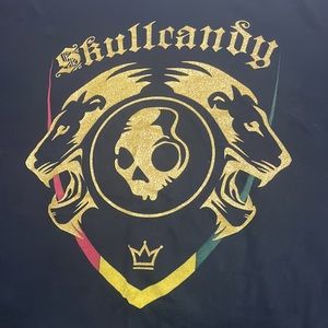 Skullcandy  Black Short Sleeve Size Large 100% Cotton Tee Shirt
